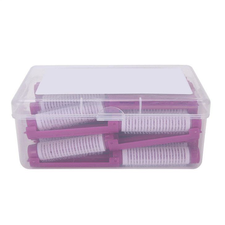 DOACT Hair Perm Rods 20pcs Purple Reusable Hair Curlers for Curly Waves Styling Professional Salon Hairdressing Tool Kit