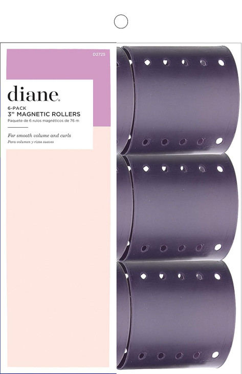 Diane 3Inch Magnetic Hair Rollers Secure Hold for Big Curls and Volume Ideal for Styling with Pins Picks or Clips Easy t