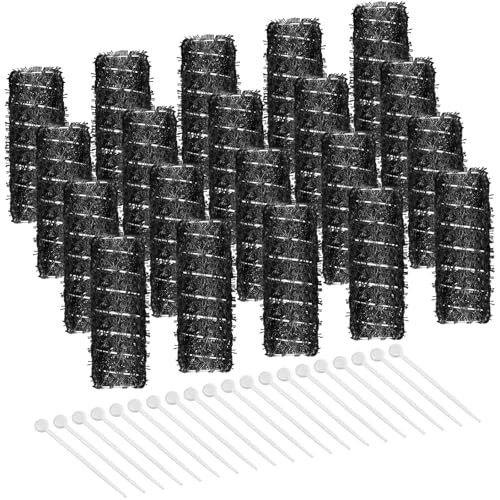 Willbond 20 Pcs Vintage Hair Rollers 25 x 07 Small Brush Rollers with Picks Black Wire Mesh Curlers Flexible Locking Pin