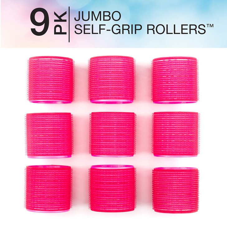 Conair Heatless Curls Extra Large Hair Rollers heatless overnight curlers for long lengths volumized waves Hot Pink 9 Co