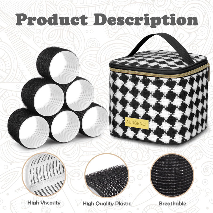 Hair Roller Set 18 pcsHair rollers with hair clips and combSalon hairdressing curlersDIY Hair Styles Sungenol 3 Sizes Ha