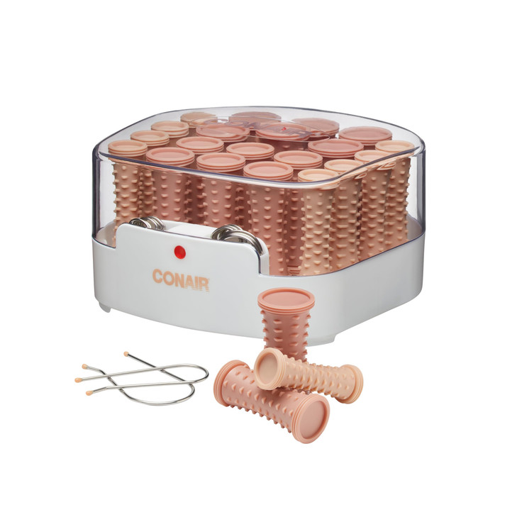 Conair Double Ceramic Hot Rollers for Long Medium and All Hair Hair Curler Hair Roller Clips Included 12 inch 34 inch an