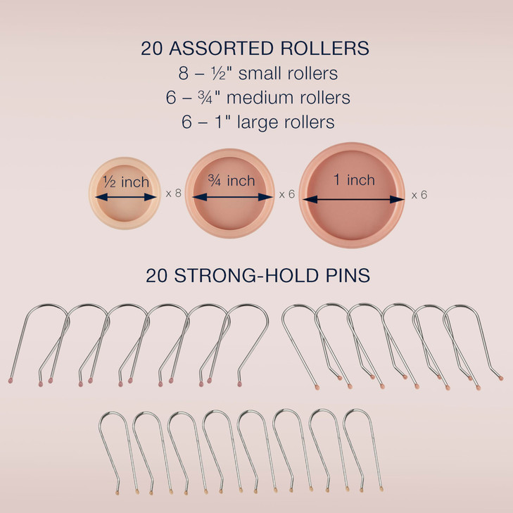 Conair Double Ceramic Hot Rollers for Long Medium and All Hair Hair Curler Hair Roller Clips Included 12 inch 34 inch an