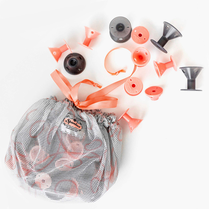 Spoolies Original Hair Curlers Anniversary Edition Heatless Silicone Rollers in BonnetBag for Natural Hair Hair Extensio