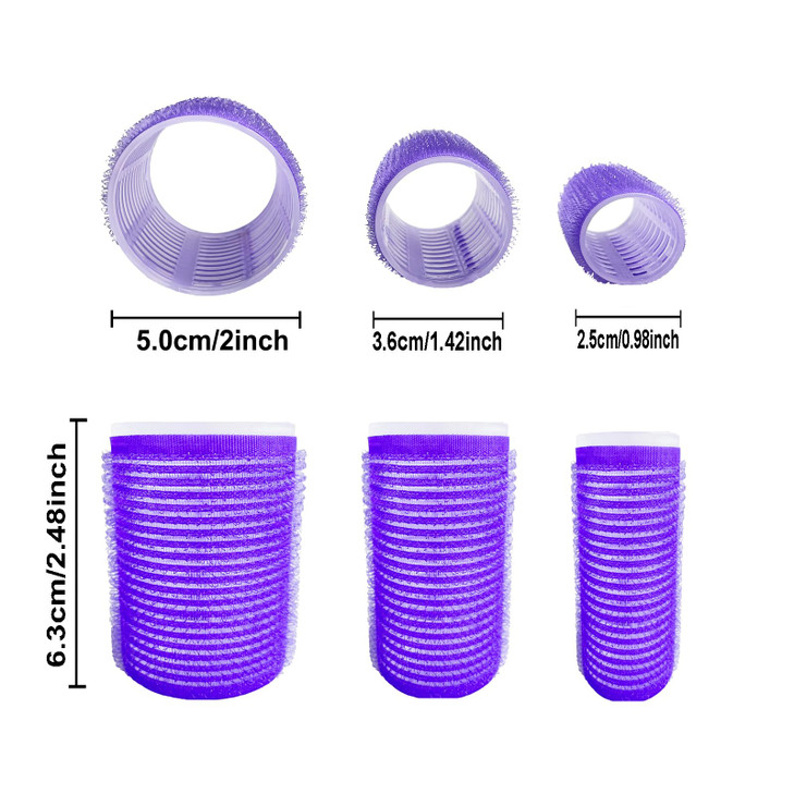 ROPIKIS Hair Rollers Set SelfGrip Velcro Curlers for Volume and Blowout Look on Thick Fine Medium or Long Hair 6 Large 6