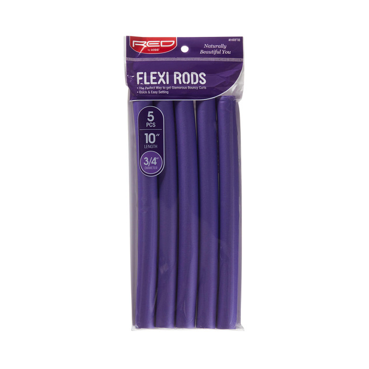 Red by Kiss Flexi Rods Heatless Hair Curler for 90S Glamorous Bouncy Curls Beach Waves No Slips Sleep Styler 10 Length 3