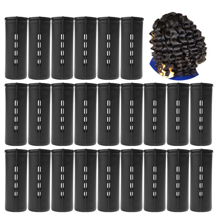 Jumbo Cold Wave Perm Rods Set 24 Pcs for Women Large Size Styling Rollers for Natural Long or Short Hair for Home Hairdr