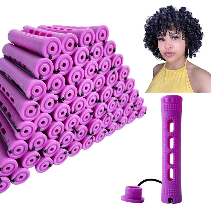 Perm Rods for Natural Hair 60 pcs Medium Size Hair Rollers for Long Short Hair Styling Tool Hair Curlers