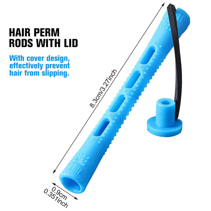 WILLBOND 60 Pcs Perm Rods for Long Hair Plastic Curl Rods Cold Wave Irons Curling Roller for Hair Styling Hairdressing T