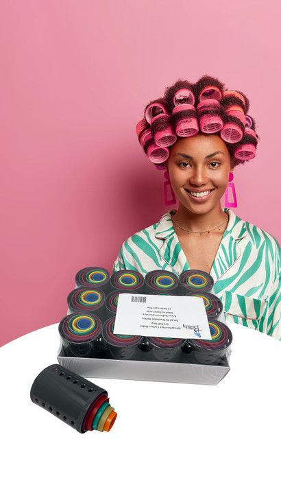 Kleravitex Hair Curler Roller SetSet of 96 Stackable Rollers 8 Size Rollers From Extra Small to Extra Large 12 Rollers p