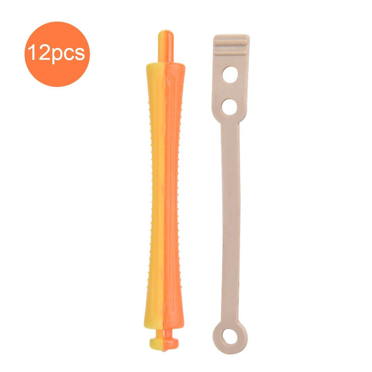 8 Sizes Standard Hair RollersHeat Perm Rod Hair Clip Curlers with Clamps Styling Wavy Rollers Rubber Band SH3