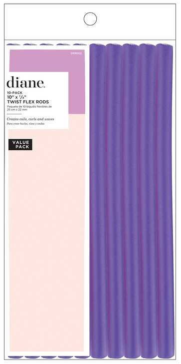 Diane DER002 Twistflex Rods Purple 78 Inch 10 Pack