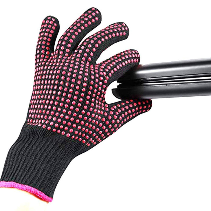 AFT90 2 Pcs Professional Heat Resistant Glove for Hair Styling Heat Blocking Gloves for Curling Flat Iron and Hair Styli