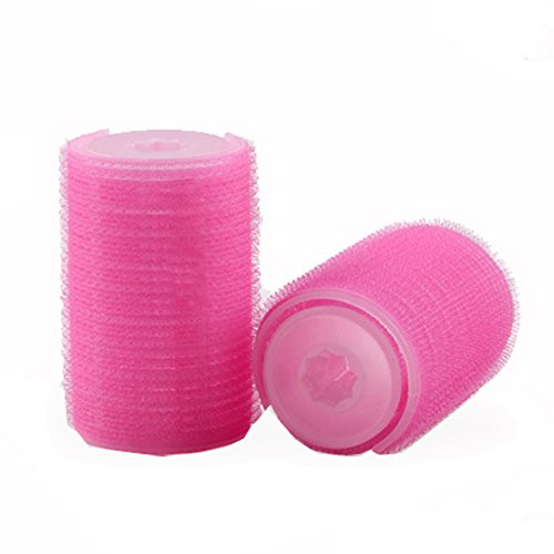 2PCS DoubleLayer Bangs Hair Curlers Roller Hair Styling Tools Pink
