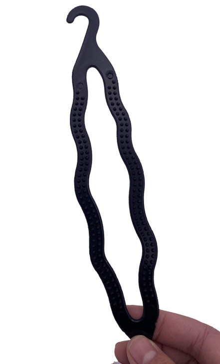 6PCS Black Plastic Bun Maker Curler Double Hook Hair Styling Crooked Hairpins Donut Bun Head Hair Twist Braid Hairdressi