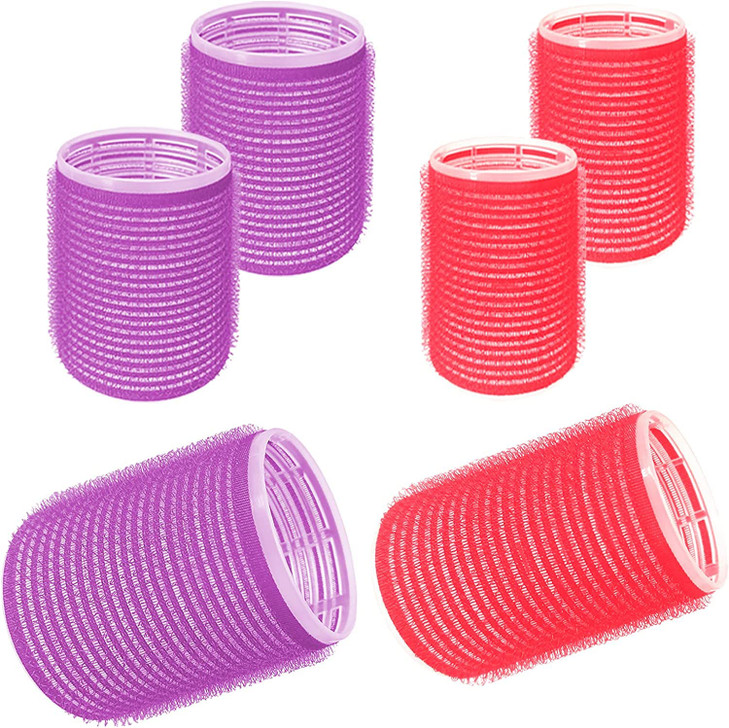 Jumbo Hair Rollers 6 Packs Large Rollers For Hair Self Grip Salon Hairdressing Curlers Hair Curlers Sets DIY Curly Hairs