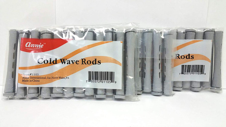 3 Packs of Annie Cold Wave Rods Long 1105 12PcsPack