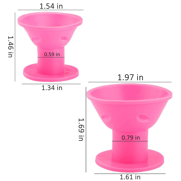JANYUN 80 Pcs Magic Silicone Hair Rollers Overnight Curlers with Hairnet Include 40pcs Large Silicone Curlers 40pcs Smal