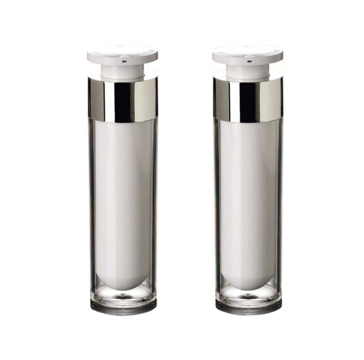 2PCS Empty Refill Upscale Acrylic Airless Vacuum Pump Cream Lotion Vial Bottle Jars Bayonet Eyecream Toner Cosmetic Toil