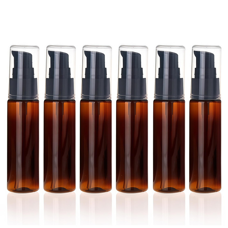 6Pcs 30ml1oz Empty Refillable Plastic Lotion Pump Bottles Portable Cosmetic Makeup Sample Storage container Vial Pot For