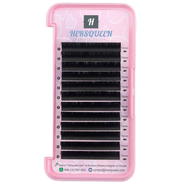 Individual Eyelash 15 C Curl D Curl Professional Salon Tray Silk Lash Russian Volume Lash Extensions Faux Mink False Las