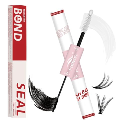FADVAN Black Individual Cluster Lash Extension Glue Sensitive Eyelash Adhesive Long Lasting No Fume No Irritation Waterp