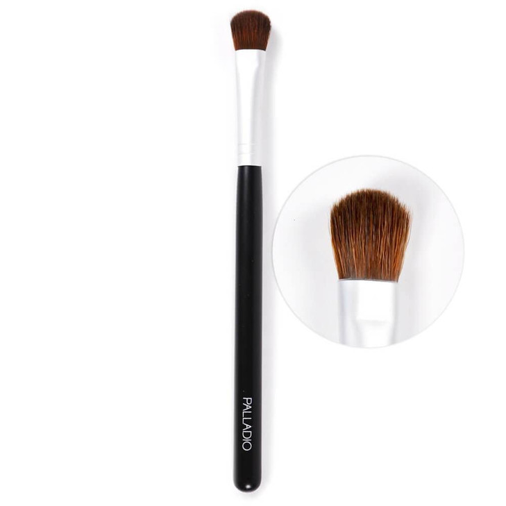 Palladio Shadow Blending Makeup Brush Wide Brush Head Flawless Blending Smooth Finish Synthetic Natural Bristles Soft Fe