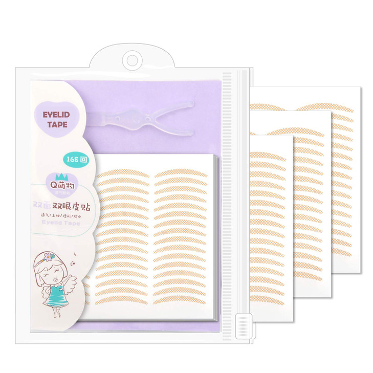 336Pcs Double Eyelid Tape Strips Stickers for Droopy Hooded Eyelids Eyes Makeup Uneven Monoeyelids
