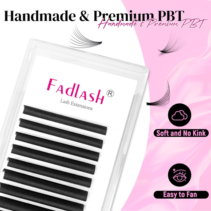 FADLASH Easy Fan Lashes Volume Lash Extensions 005 007mm Auto Blooming Lashes 2D10D CDDD Curl Self Fanning Eyelash Exten