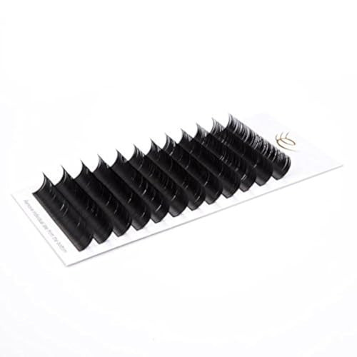 Eyelash Extensions 018 C Curl Natural Faux Mink Eyelash Extensions Individual Lashes Extension 11mm Tray Salon Use by EY