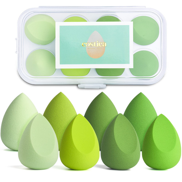 COSTICA Makeup Sponge Set Blender Beauty Sponge Makeup Blender Flawless for Liquid Multi Colored 8 pcs Exquisite Packege