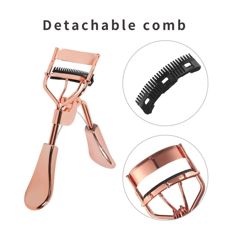 Uranian Beauty Eyelash Curler Comb Eyelash Curlers with 2 Silicone Refill Pads Premium Lash Curler Makeup Tool for Women