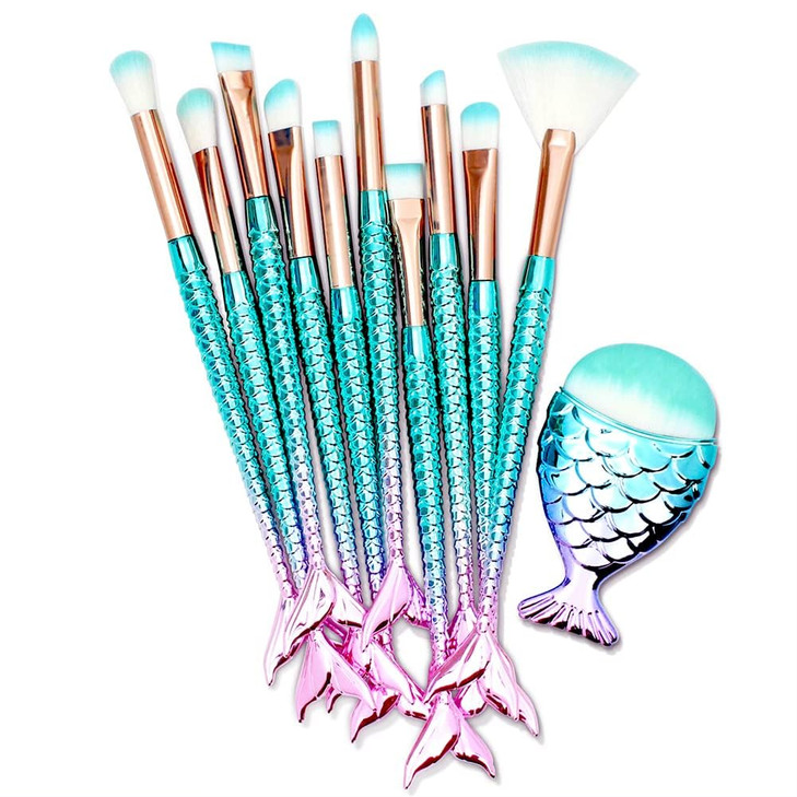 11PCS Makeup Brushes Set Stocking Stuffers for Teen Girls Kids Women Foundation Eyebrow Blush Brushes Easter Basket Stuf