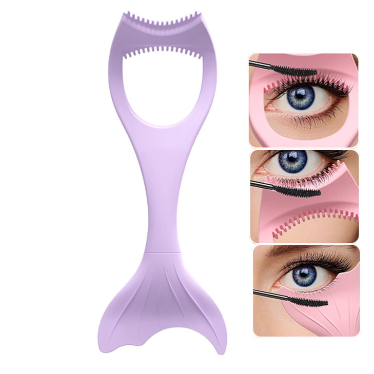 Mermaid Mascara Guard Silicone Mascara Shield Applicator Eyelash Comb Cosmetic Tool Reusable Makeup Eyelash Tool Detacha