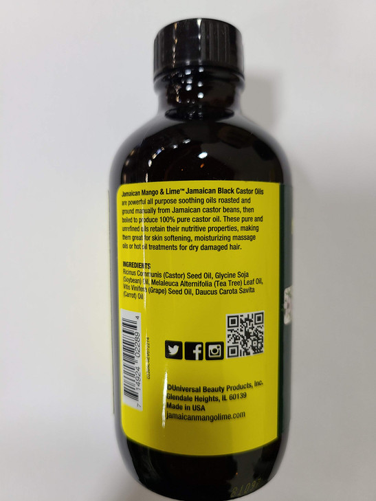 Jamaican Mango Lime Black Castor Oil Tea Tree 4 oz