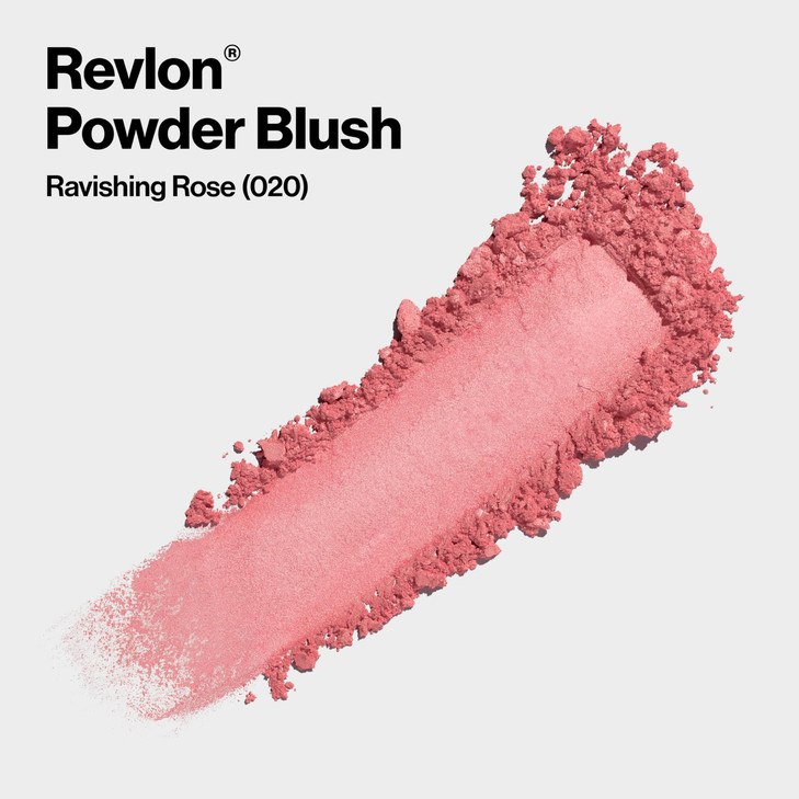 Revlon Powder Blush Face Makeup High Impact Buildable Color Lightweight Smooth Finish 020 Ravishing Rose 017 oz