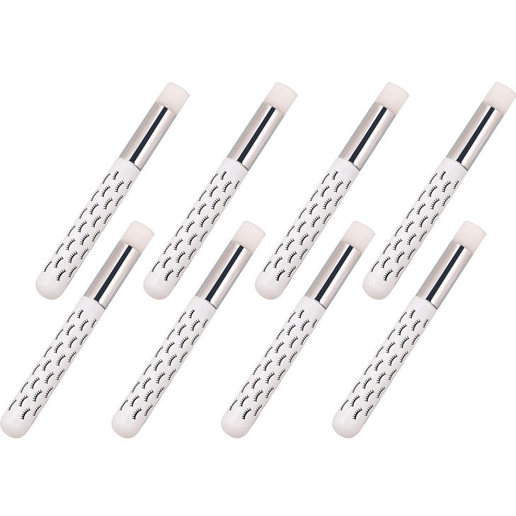 10 Pcs Cute White Lash Cleanser Brushes Lash Shampoo Brushes for Eyelash Extensions Cosmetic Brushes Peel Off Blackhead