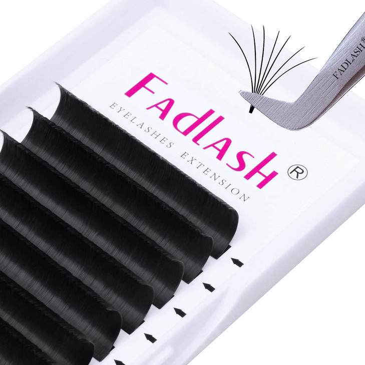 Lash Extension Supplies Easy Fan Volume Lashes 05 07 Self Fanning Eyelash Extensions D Curl 8mm Automatic Rapid Blooming