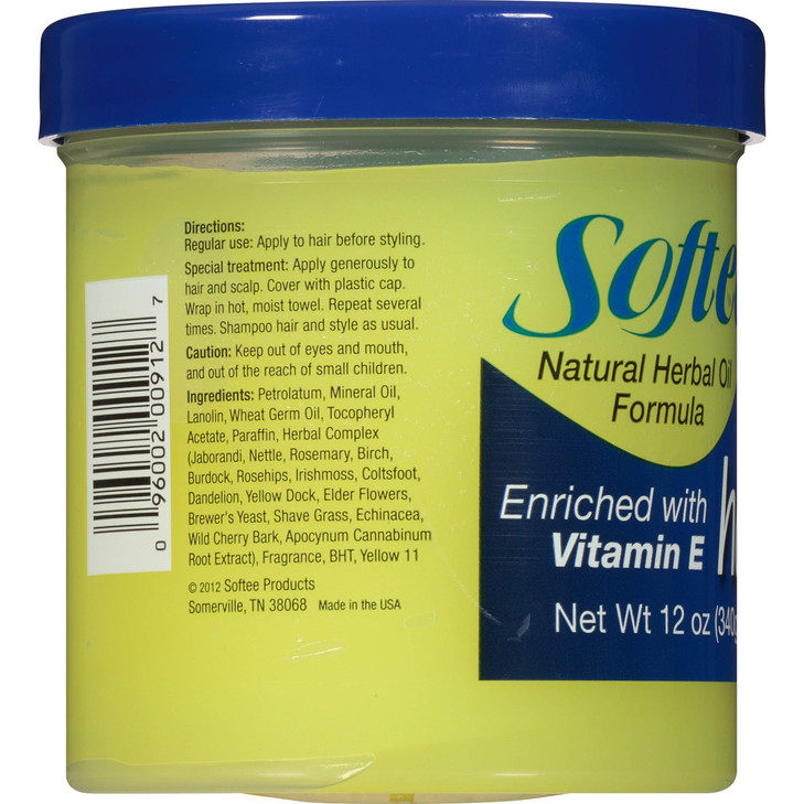 Softee Hair Food with Vitamin E 12 oz