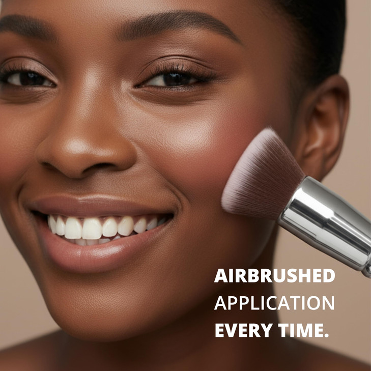 Lamora Makeup Brush Foundation Kabuki Flat Top Face Brush for Liquid Cream and Powder Cosmetics Full Coverage Blending B