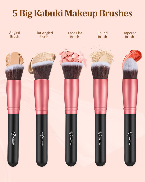 BESTOPE PRO Makeup Brushes 16 Pcs Makeup Brush Set Blending Brush for Foundation Premium Synthetic Powder Concealers Mak