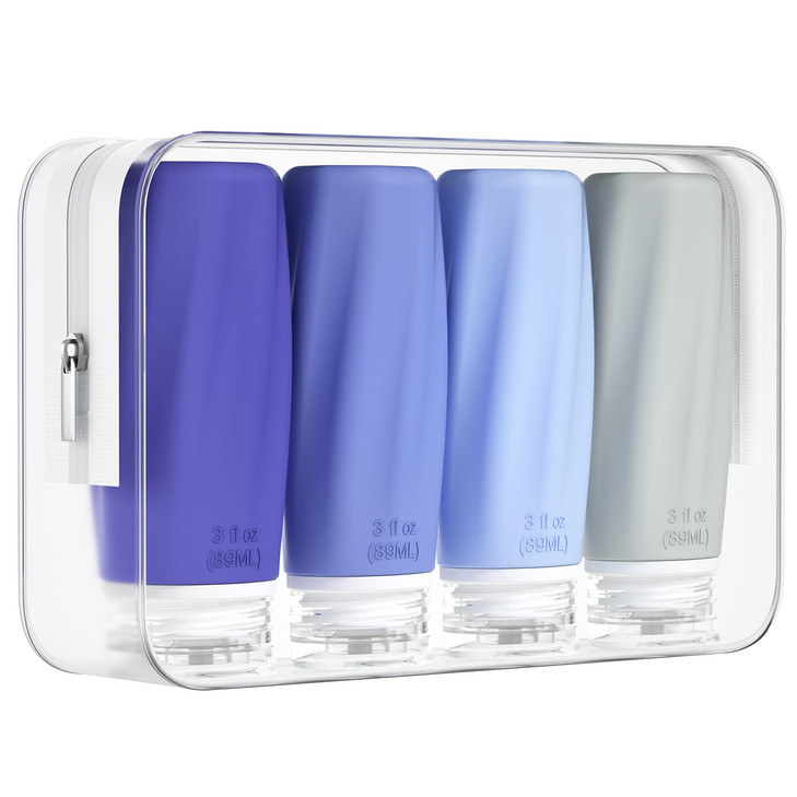 Morfone Travel Bottles for Toiletries 3oz TSA Approved Travel Size Containers Leak Proof Squeezable Travel Accessories R