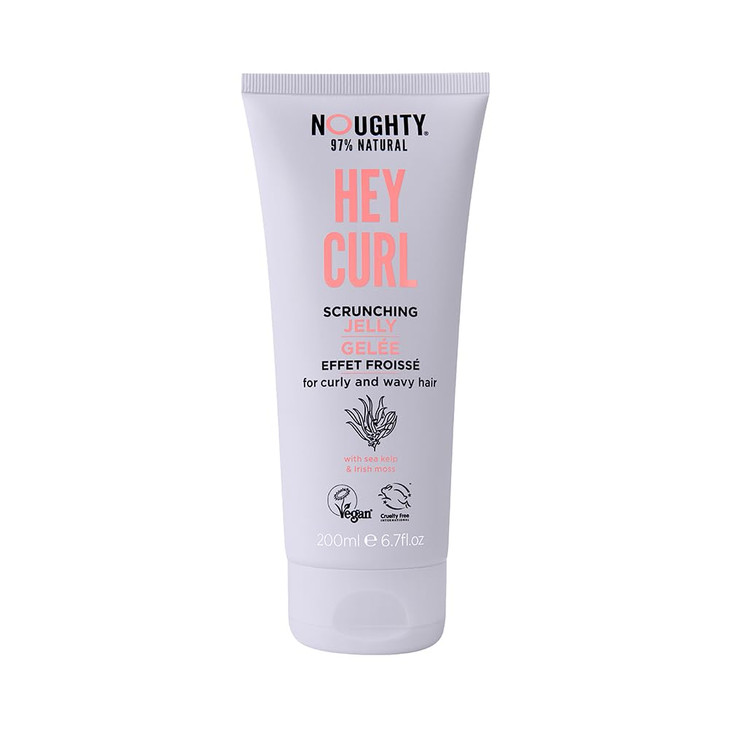 Noughty 97 Natural Hey Curl Scrunching Jelly Hydrating Frizz Control Formula for Curly and Wavy Hair with Sea Kelp and I