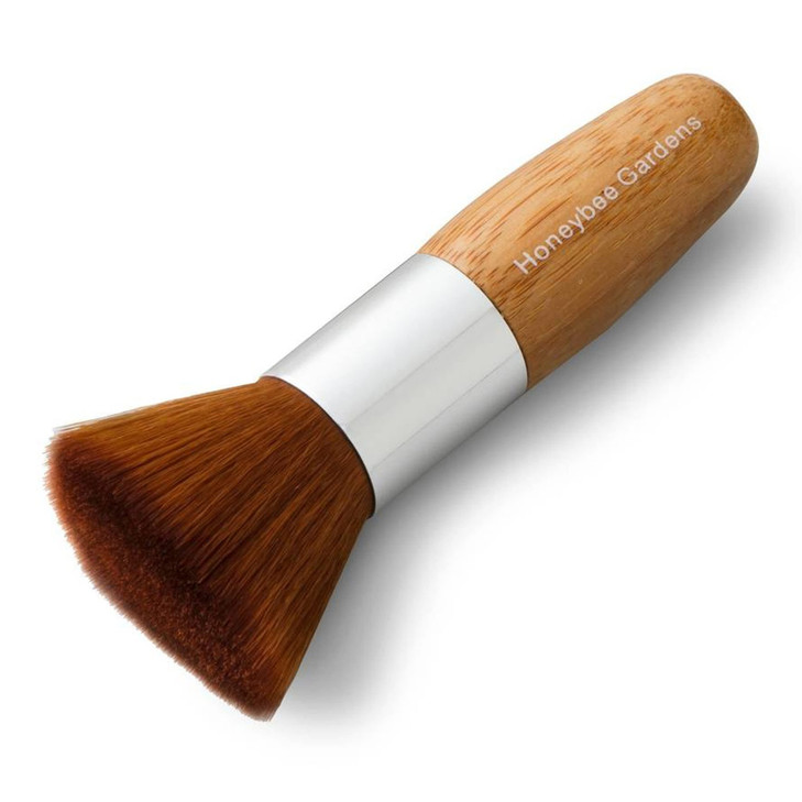 Honeybee Gardens Kabuki BrushBronzer BrushMini Buffer Brush Bamboo Handle Eco Friendly