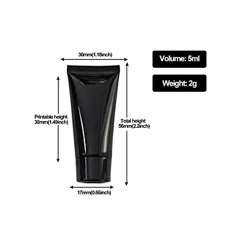 Ewanda store 5ml Sample Packing Bottles Jars50 Pcs Empty Refillable Plastic Tubes Cosmetic Mini Makeup Containers for Bo