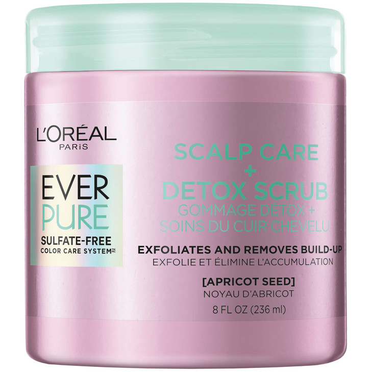 LOreal Paris EverPure Exfoliating Scalp Care Detox Scrub with Apricot seed 8 Ounce