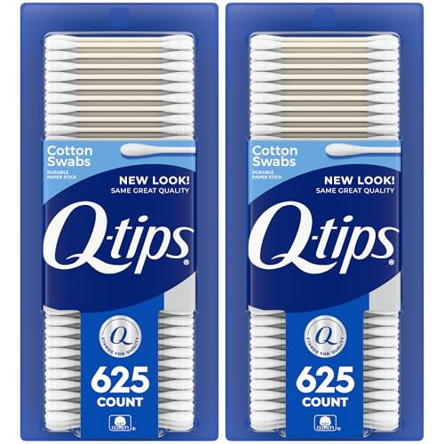 Qtips Cotton Swabs 625 Count 2Pack Original Cotton Swabs with Soft Tips Makeup Tools Beauty Personal Care Household Esse