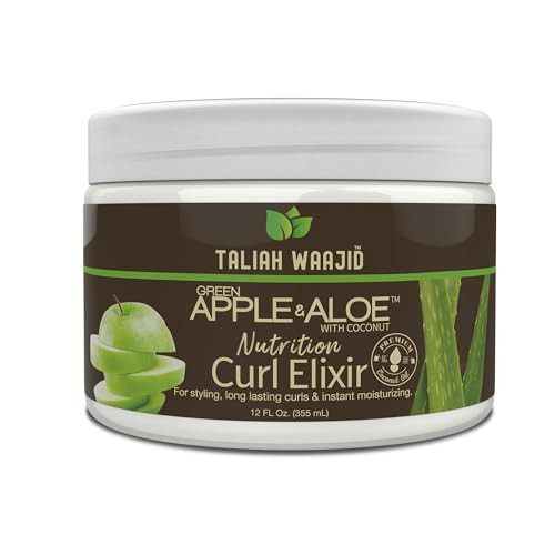 Taliah Waajid Green Apple Aloe Nutrition Curl Elixir 12oz Curl Defining LeaveIn Conditioner for Natural Hair Moisturizes