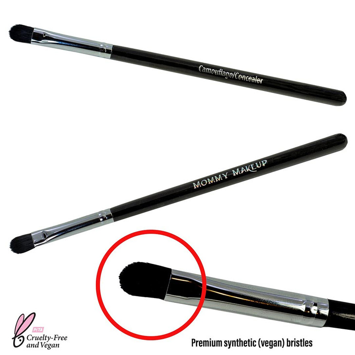 Camouflage Flat Concealer Brush 1 Pc Premium Synthetic Vegan Bristles Round Soft for Concealing Under Eye Eyelid Face Im