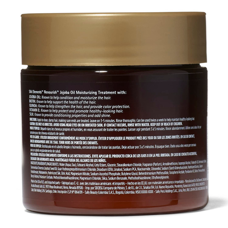 Silk Elements Renourish Jojoba Oil Moisturizing Treatment Vitamin E Hydrating Strengthening